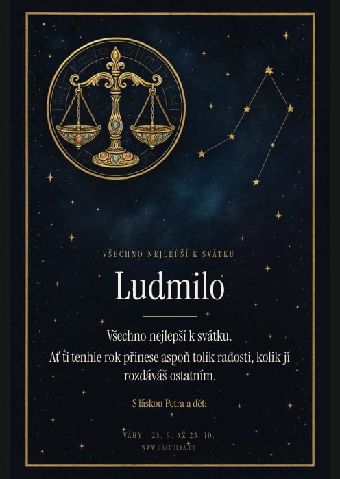 Ukázka přání, šablona Váhy